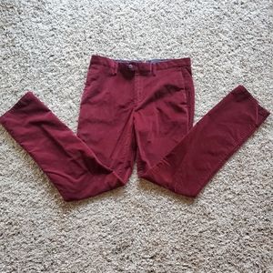 Banana Republic red corduroy Aiden fit pants